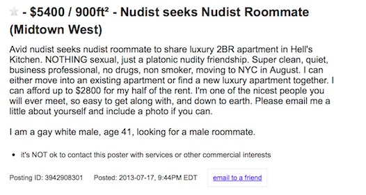 Nudist Roommmate